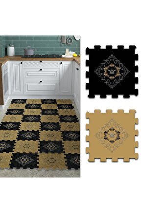 Su Geçirmez Yıkanabilir Mutfak Halısı Thm25 | Yapboz Halı | Puzzle Halı