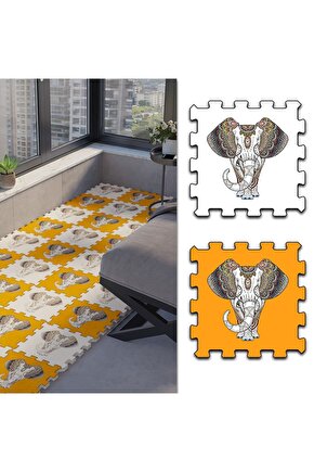 Hayvan Desenli Su Geçirmez Balkon Halısı Thb23 | Yapboz Halı | Puzzle Halı