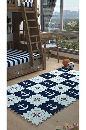 Metrekare Ölçülü Halı Erkek Bebek Odası Sı Thc14 | Yapboz Halı | Puzzle Halı