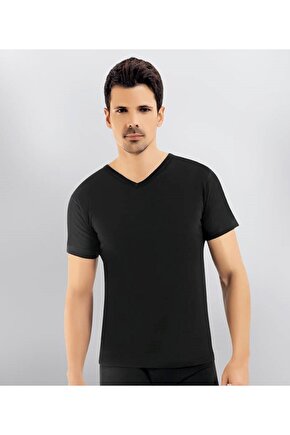 2009 V Yaka Yarım Kol Termal Erkek Atlet Üst Içlik