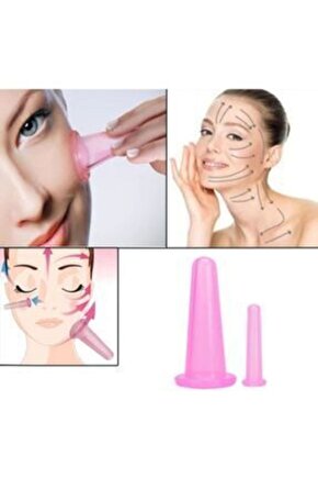5 Boy YumuşakSilikon Yüz Masaj Kupası Facıal Cuppıng