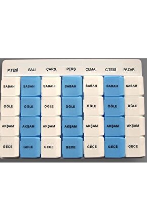 İlaç Saklama Kutusu Haftalık 28 Kutusu