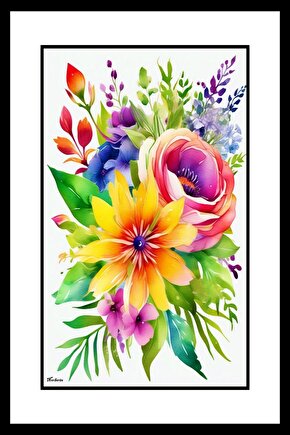 Aşk Çiçekleri Digital Art ( ÇERÇEVESİZ - ÇERÇEVE YOKTUR ) ( ULTRA HD ) FOLYO AFİŞ - POSTER