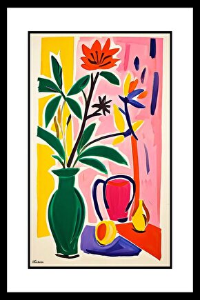 Soyut Evdeki Vazo Digital Art ( ÇERÇEVESİZ - ÇERÇEVE YOKTUR ) ( ULTRA HD ) FOLYO AFİŞ - POSTER