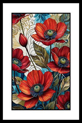 Japon Çiçekleri Digital Art ( ÇERÇEVESİZ - ÇERÇEVE YOKTUR ) ( ULTRA HD ) FOLYO AFİŞ - POSTER