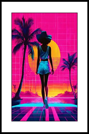 Dansçı Kız Digital Art ( ÇERÇEVESİZ - ÇERÇEVE YOKTUR ) ( ULTRA HD ) FOLYO AFİŞ - POSTER