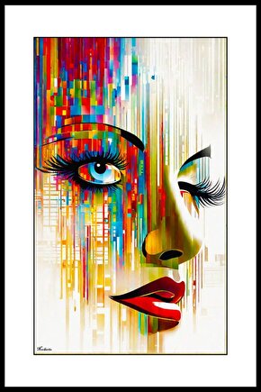 Kederli Kadın Digital Art ( ÇERÇEVESİZ - ÇERÇEVE YOKTUR ) ( ULTRA HD ) FOLYO AFİŞ - POSTER