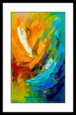 Suluboya Kuşlar Digital Art ( ÇERÇEVESİZ - ÇERÇEVE YOKTUR ) ( ULTRA HD ) FOLYO AFİŞ - POSTER