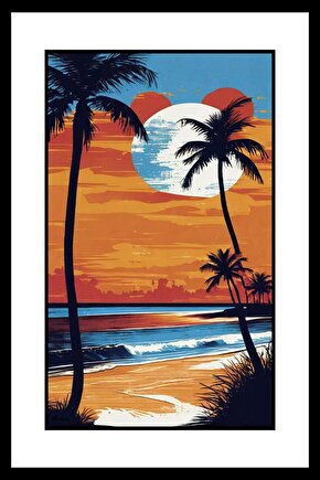 Palmiyeler Digital Art ( ÇERÇEVESİZ - ÇERÇEVE YOKTUR ) ( ULTRA HD ) FOLYO AFİŞ - POSTER