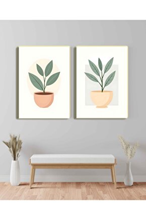 Matisse - Sanat - Soyut - Doğa - Ev - Yaşam ( 2 Li Çerçevesiz ) Poster - Afiş - Tablo NNHT272