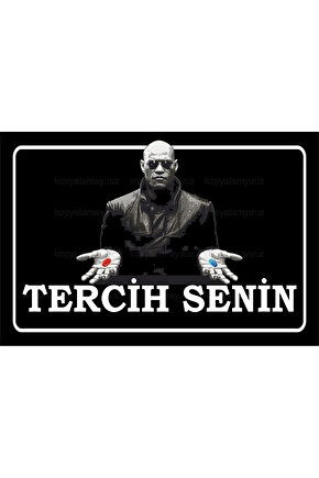 matrix sinema film kırmızı hap mavi hap replik sahne motivasyon cesaret retro ahşap poster tablo