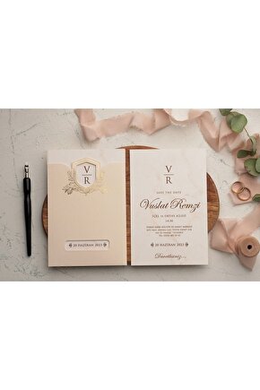 Düğün, Nişan, Nikah Davetiyesi (50 Adet) 9198