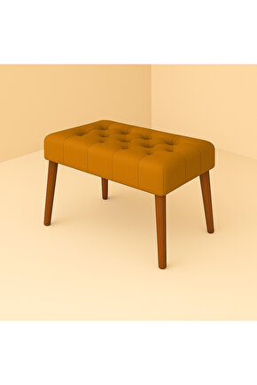 Karmen Bench Puf - Hardal Sarısı