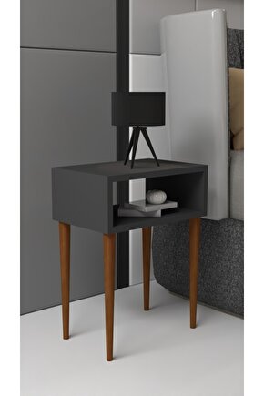 Katre Baş Ucu Komodin - Antrasit Gri