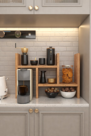 Mutfak Düzenleyici Raf ,Baharatlık, Kahve Köşesi Standı, Peçetelik Tezgahüstü Raf