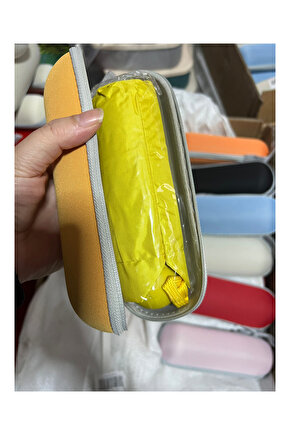 Özel Kılıflı Sarı Şemsiye (Kapsül Şemsiye)