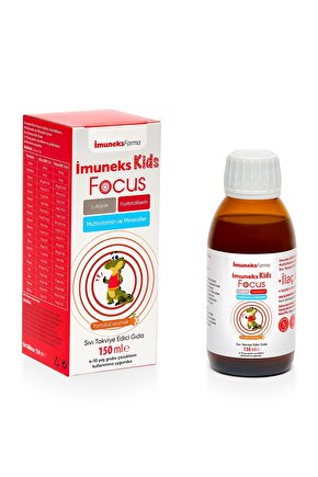 Kids Focus L-arjinin, Fosfotidilserin, Multivitamin Ve Mineral Içeren Sıvı Takviye Edici Gıda 150 ml