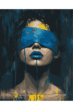 Sayılarla Boyama Kasnaklı Tablo Seti Fırça Boya Dahil 40x50 Karanlık