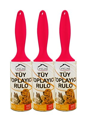 Eko Tüy Toplayıcı Rulo 3 Adet Kedi Tüy Toplayıcı Köpek Tüy Toplayıcı