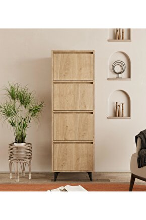 Mely Çok Amaçlı Dolap-Ekmeklik Safir Meşe