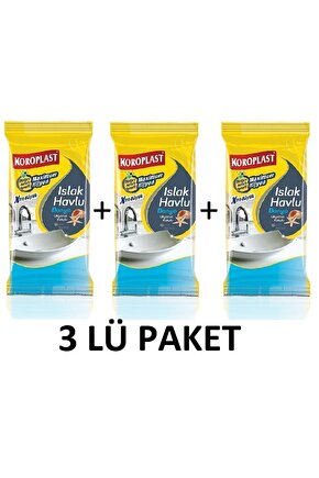 Islak Havlu Banyo Okyanus Kokulu 30lu x 3 Paket (20x30 cm)