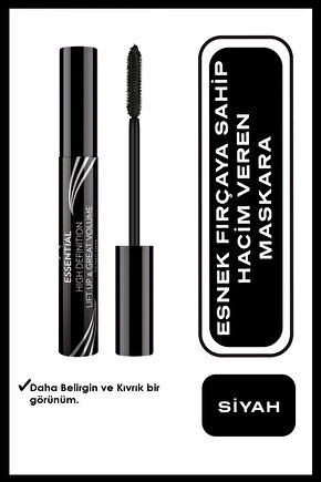 Essential High Definition & Lift Up&great Volume Mascara Black - Hacim Veren Maskara