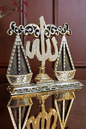 LÜKS HEDİYELİK FİGÜR DİNİ İSLAMİ BİBLO DEKORATİF ÜRÜN TERAZİ LAFIZ OBJE