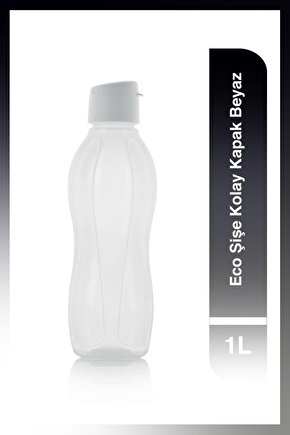 Eco Şişe Kolay Kapak Suluk Ve Matara Beyaz 1lt