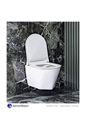 Stella Kanalsız Asma Klozet A121111h, Yavaş Kapak