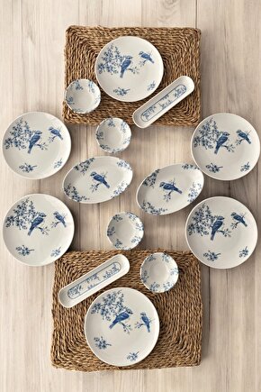 Serenat 14 Parça 6 Kişilik Porselen Kahvaltı Takımı