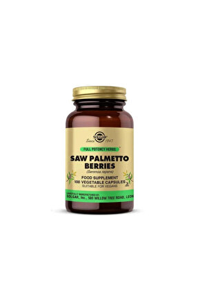 Saw Palmetto Berries 100 Kapsül