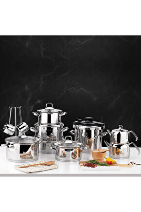 Jewel Çelik Çeyiz Seti 18 Parça-Inox