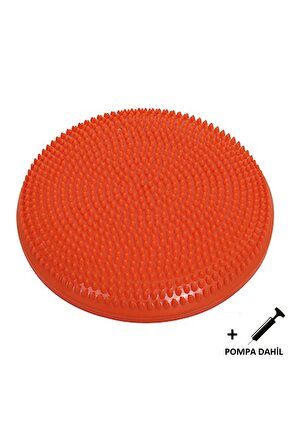 Dikenli Havalı Denge Minderi Kırmızı, Tırtıklı Denge Pedi 35 Cm(POMPA HARİÇ)
