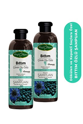 Tuzsuz Dökülen Ve Kepekli Saçlara Özel Bıttım Özlü Bitkisel Şampuan 400 Ml, 2 Adet