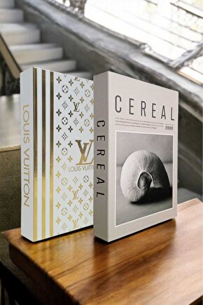 Dekoratif Kitap Görünümlü Kutu 2li Set Decorative Book Looking Box