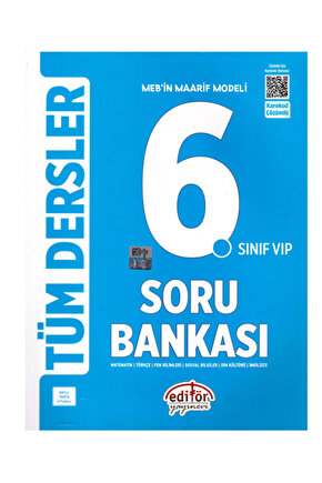2026 MEB in Maarif Modeli 6.Sınıf Tüm Dersler Karekod Çözümlü Soru Bankası Akıllı Tahtaya Uyumlu