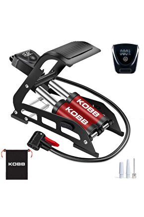 KB5402D Çift Pistonlu Dokunmatik Dijital Basınç Göstergeli Ayak Pompası + Taşıma Kılıfı