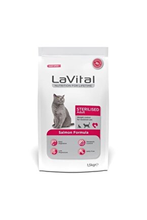 Lavital Sterilised Somonlu Kısırlaştırılmış Kedi Maması 1.5 Kg