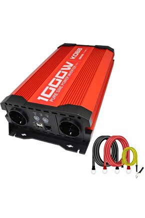 KBN1000 12V220V 1000Watt Tam Sinüs Dönüştürücü İnvertör