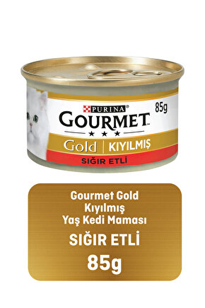 Parça Sığır Etli Yetişkin Konserve Kedi Maması 85 Gr