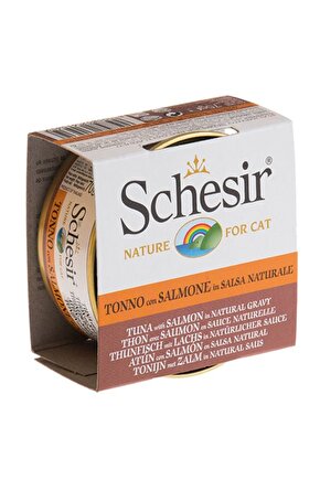 Ton Balık ve Somonlu Naturel Konserve Kedi Maması 70 Gr
