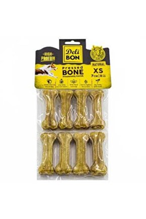 Deri Press Köpek Kemik Ödülü Xsmall Naturel 7 Cm 8 Adet - Petshopundan