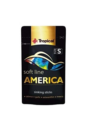 Softline America Kuzey ve Güney Amerika Balıkları için Yumuşak Taneli Balık Yemi Small 10 G