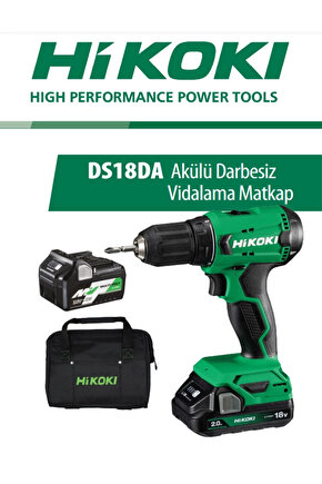 Hikoki DS18DA 18 V 5.0 Ah Akülü Darbesiz Vidalama Matkap