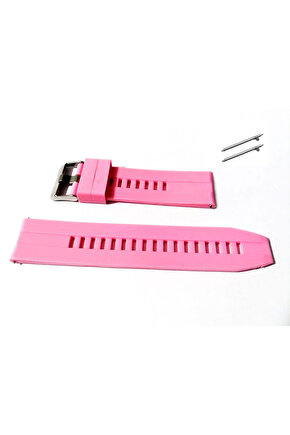 22 mm akıllı pimli silikon kayış (1) pembe