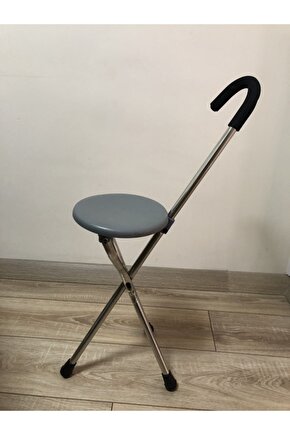 Krom Baston Oturaklı Tabure Sandalye