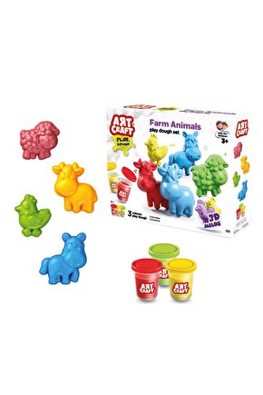 Çiftlik Oyun Hamur Seti 168 Gr. - Oyun Hamuru Seti - Hamur Setleri - Hamur Kalıpları - Doğal Oyun Ha