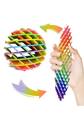 Orijinal Morf Flexi Fidget Stres Oyuncağı Worm fidget Stres Giderici Solucan Stres Yay - Gökkuşağı