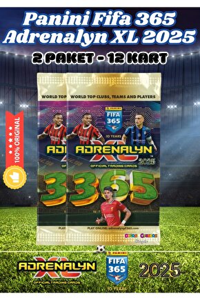 Panini FIFA 365 Adrenalyn XL 2025 Oyuncu Kartı - Futbolcu Kartları - Trading Oyuncu Kartı - 2 Paket