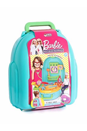 Oyuncak Barbie Doktor Set Sırt Çantası Turkuaz